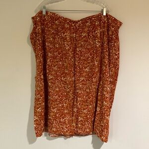 Old Navy Orange Ditsy Floral Maxi Skirt, Women’s Size 4X